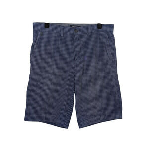 Tommy Hilfiger Men's Size 32 100% Cotton Blue Gingham Chino Shorts 10.5" Inseam